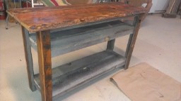 Custom made Rustic TV Table